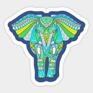 Colorful Elephant Sticker